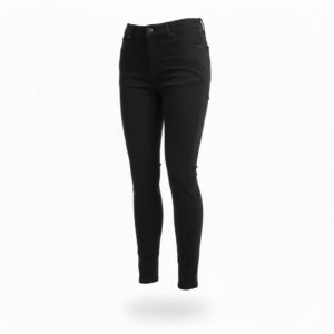شلوار جذب زنانه مدل کتان کد 10126 مشکی - تصویر ۲